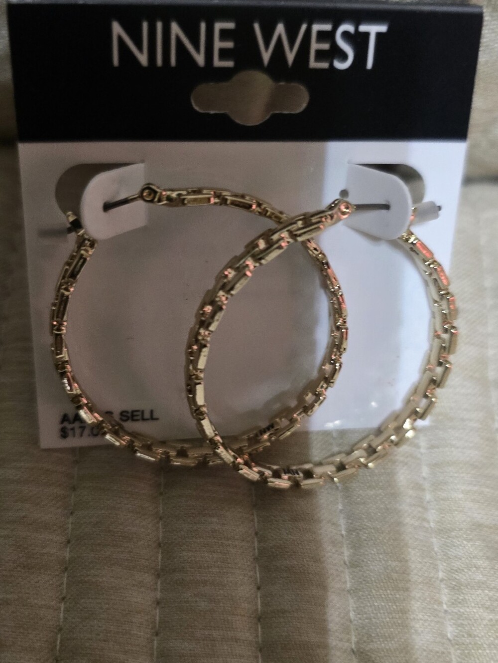 Chunky Gold Link Hoop Earrings for Women